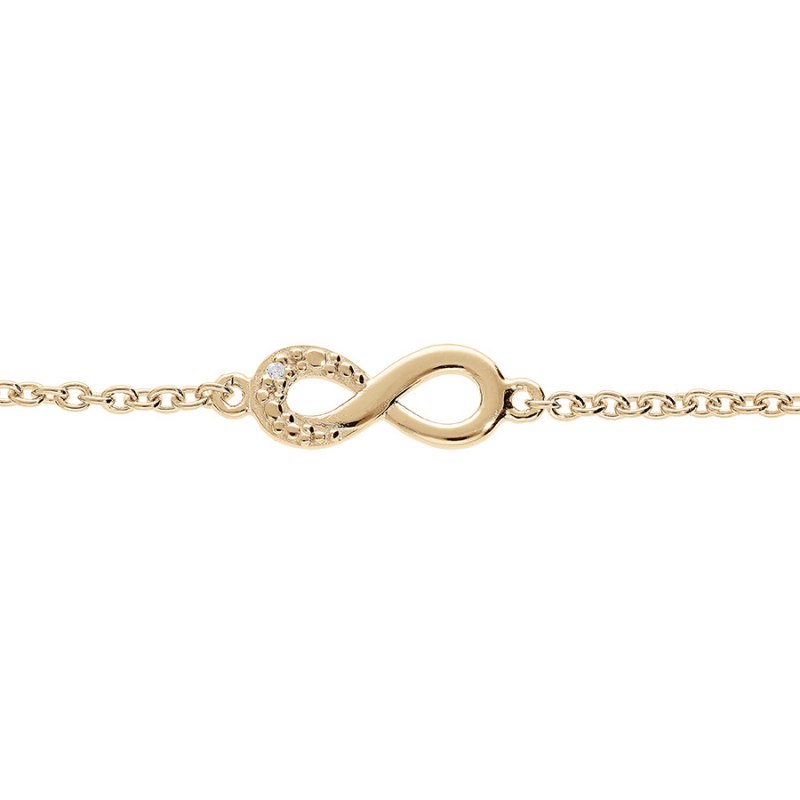 Bracelet plaqué or motif infini oxyde