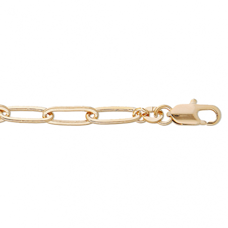 Bracelet plaqué or chainage oval