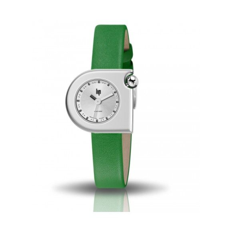 Montre LIP Mach 2000 Mini cadran acier bracelet cuir vert