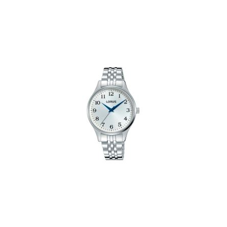 Montre dame LORUS tout acier fonc blanc chiffré