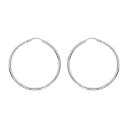 Créoles lisses argent diamètre 35 mm