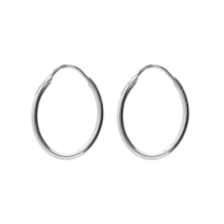 Créoles ovales argent