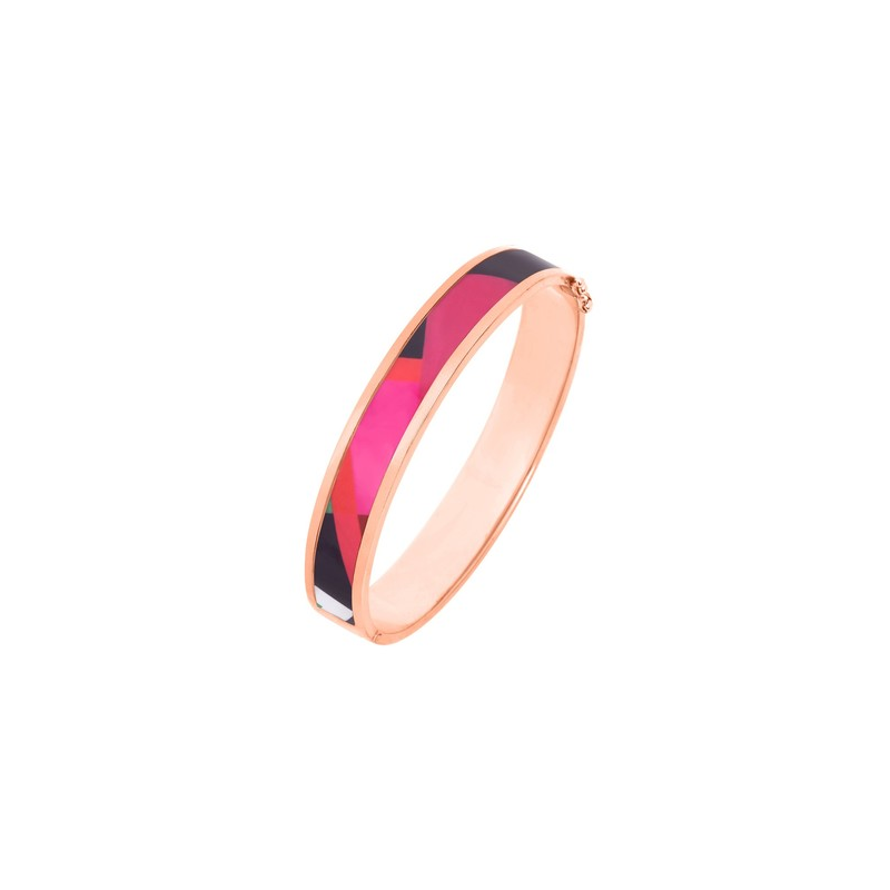 Bracelet laiton rosé CHRISTIAN LACROIX émail coloré