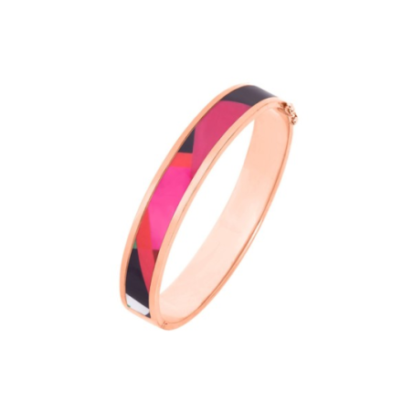 Bracelet laiton rosé CHRISTIAN LACROIX émail coloré Bracelet laiton rosé CHRISTIAN LACROIX émail coloré