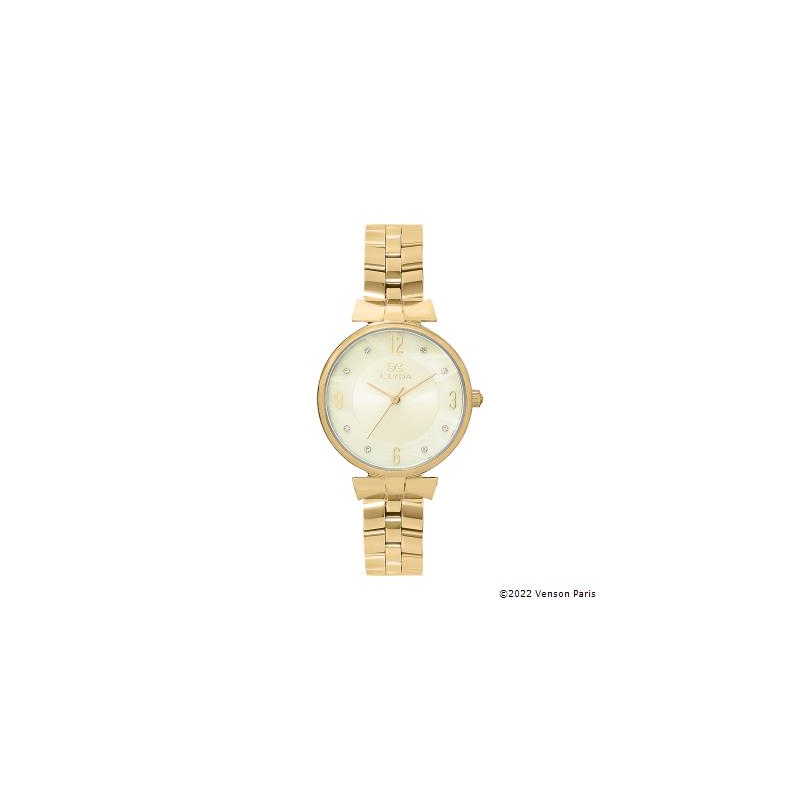 Montre CLYDA tout acier doré