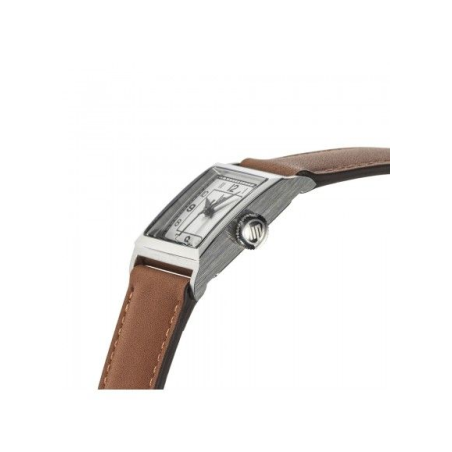 Montre LIP Churchill C18 boite carré acier bracelet cuir marron Montre LIP Churchill C18 boite carré acier bracelet cuir marron