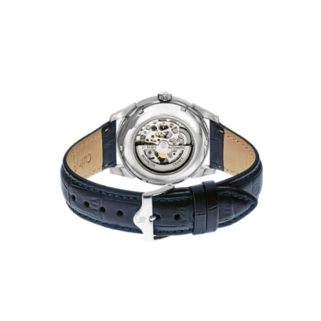 Montre homme LIP Himalaya automatique squelette acier bracelet cuir bleu Montre homme LIP Himalaya automatique squelette acier bracelet cuir bleu