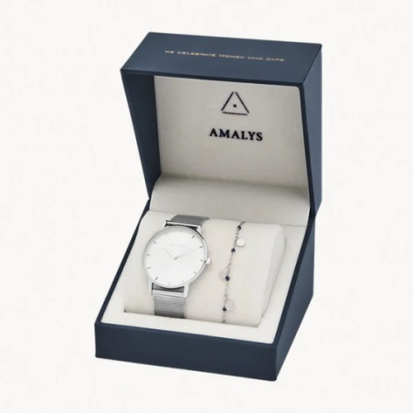 Box AMALYS montre tout acier et bracelet acier Box AMALYS montre tout acier et bracelet acier