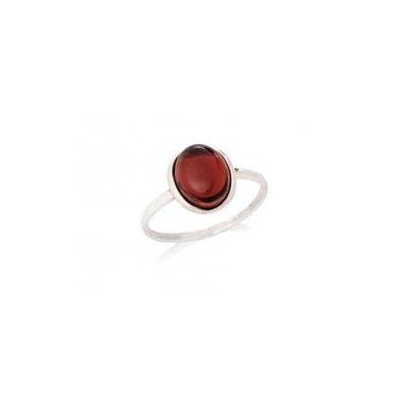 Bague grenat serti en argent rhodié Bague grenat serti en argent rhodié