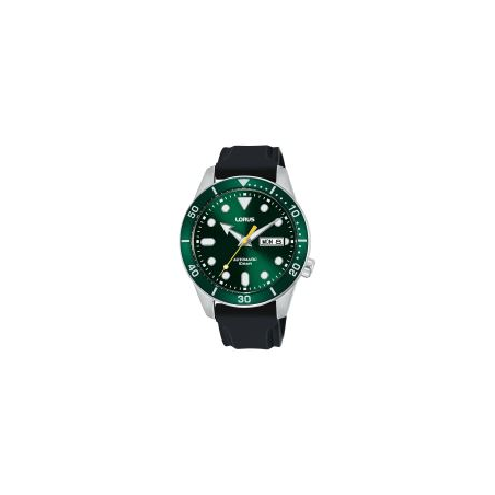 Montre homme automatique LORUS bracelet silicone noir Montre homme automatique LORUS bracelet silicone noir