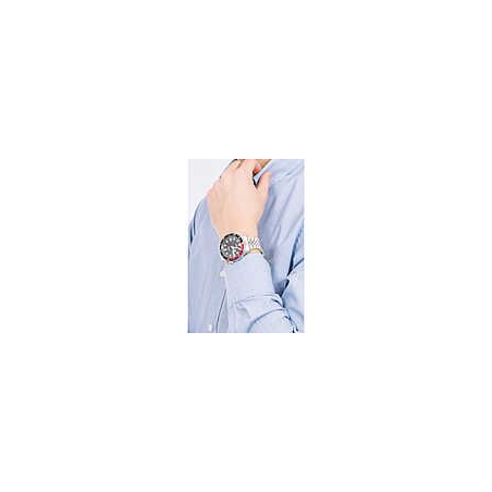 Montre homme LORUS automatique tout acier fond noir Montre homme LORUS automatique tout acier fond noir