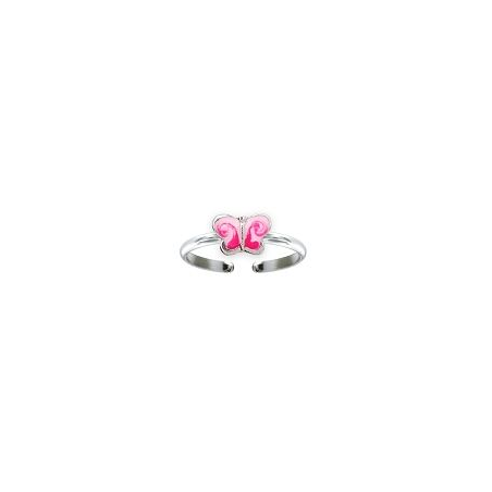 Bague enfant argent papillon laqué Bague enfant argent papillon laqué