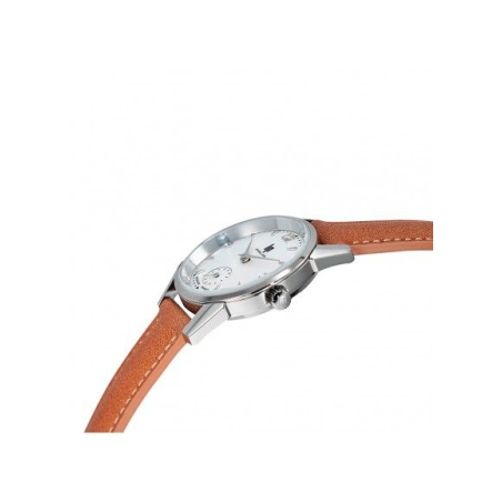 Montre LIP Himalaya fond blanc bracelet cuir marron Montre LIP Himalaya fond blanc bracelet cuir marron