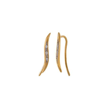 Boucles d'oreilles or jaune 18 carats diamants Boucles d'oreilles or jaune 18 carats diamants