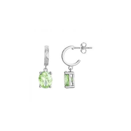 Boucles d'oreilles argent pendantes GRIFFE ROUGE pierre verte Boucles d'oreilles argent pendantes GRIFFE ROUGE pierre verte