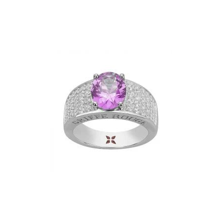 Bague argent GRIFFE ROUGE pierre mauve Bague argent GRIFFE ROUGE pierre mauve