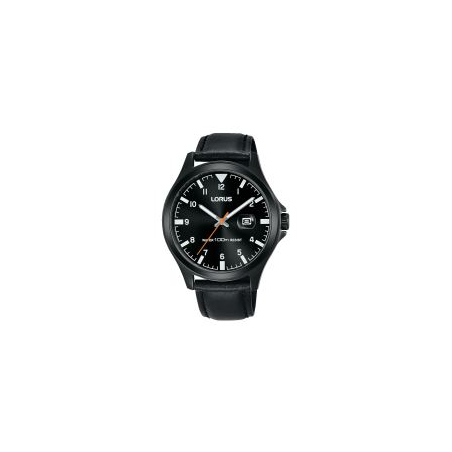 Montre LORUS homme noir bracelet cuir