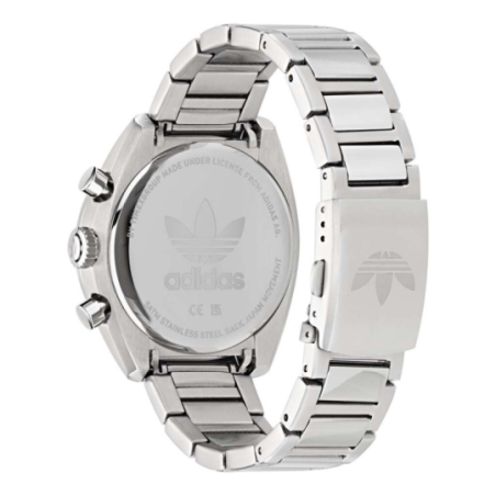Montre homme ADIDAS tout acier chrono fond noir Montre homme ADIDAS tout acier chrono fond noir