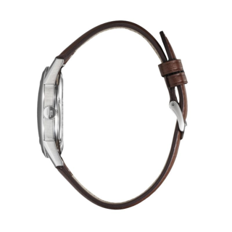Montre LIP Himalaya cadran acier fond vert foncé bracelet cuir marron Montre LIP Himalaya cadran acier fond vert foncé bracelet cuir marron