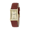 Montre LIP Churchill cadran rectangulaire acier doré bracelet cuir marron Montre LIP Churchill cadran rectangulaire acier doré bracelet cuir marron