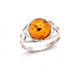 Bague argent ambre