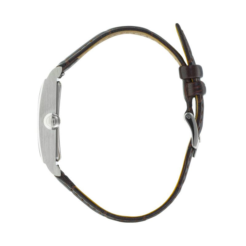 Montre LIP Churchill T24 acier bracelet cuir marron