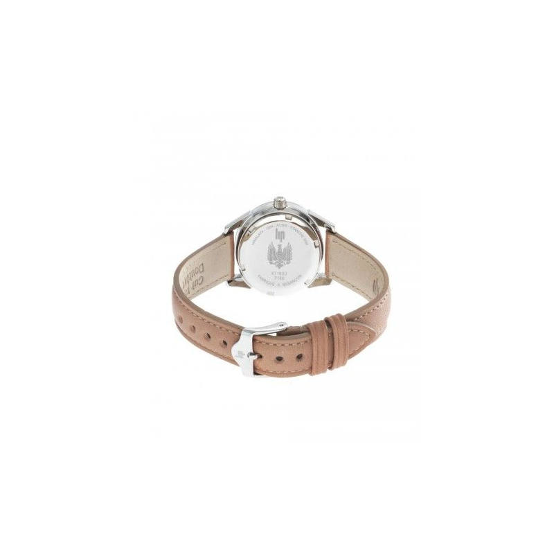 Montre LIP Himalaya fond blanc bracelet cuir marron