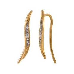 Boucles d'oreilles or jaune 18 carats diamants