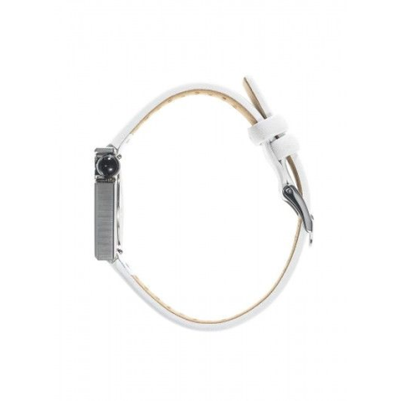 Montre LIP Mach 2000 Mini cadran acier bracelet cuir blanc