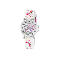Montre enfant CALYPSO licorne bracelet silicone ton blanc