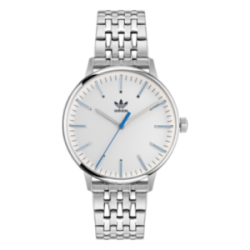 Montre ADIDAS tout acier fond blanc