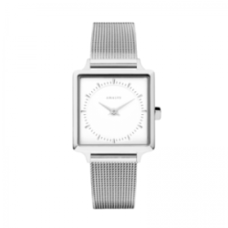 Montre AMALYS carré tout acier bracelet milanais