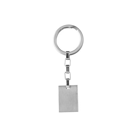 Porte clefs acier plaque rectangulaire