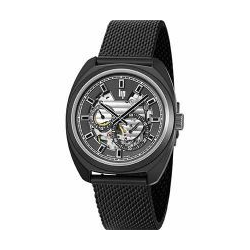 Montre Automatique LIP Général de Gaulle acier et bracelet milanais noir