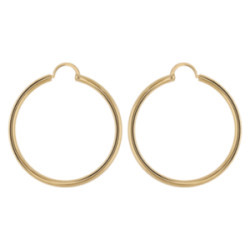 Créoles lisses plaqué or diamètre 40 mm