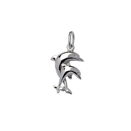 Pendentif argent dauphins