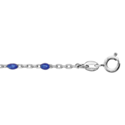 Bracelet argent olives résine bleue