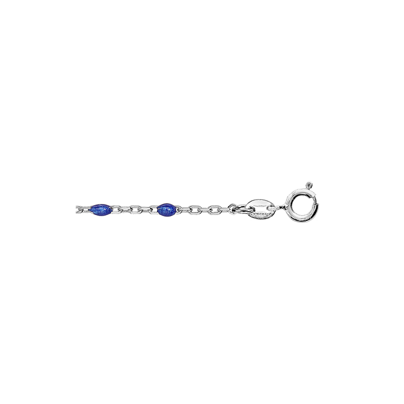 Bracelet argent olives résine bleue