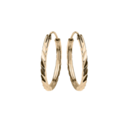 Créoles vermeil ciselées diamètre 15 mm