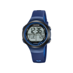 Montre garçon CALYPSO digitale bracelet silicone noir et bleu foncé