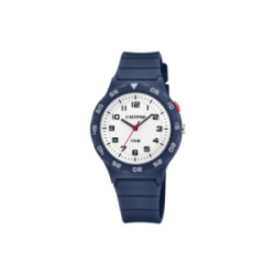 Montre enfant CALYPSO cadran blanc chiffré bracelet silicone bleu