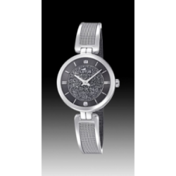 Montre dame LOTUS tout acier fond noir brillant