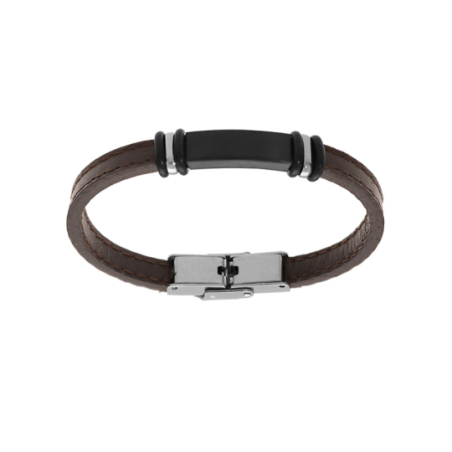 Bracelet cuir marron enfant