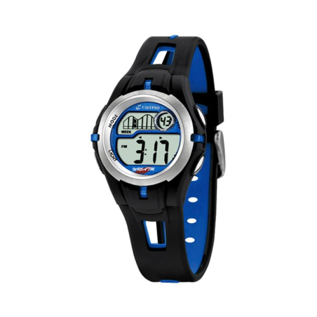 Montre enfant CALYPSO digitale bracelet silicone bleu et noir