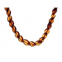 Collier ambre cognac