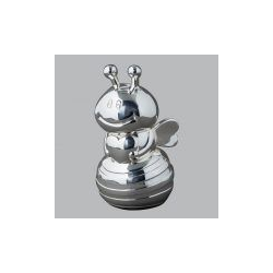 Tirelire argentée abeille