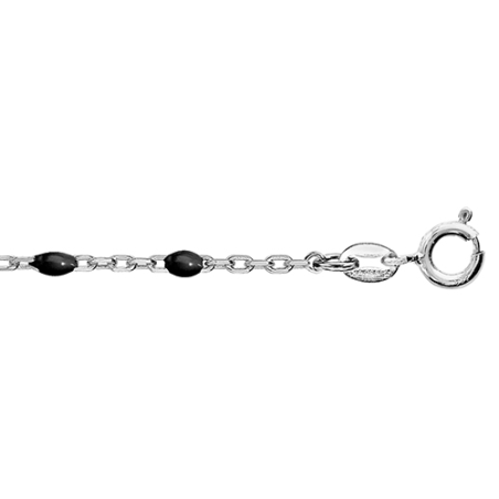 Bracelet argent olives résine noire