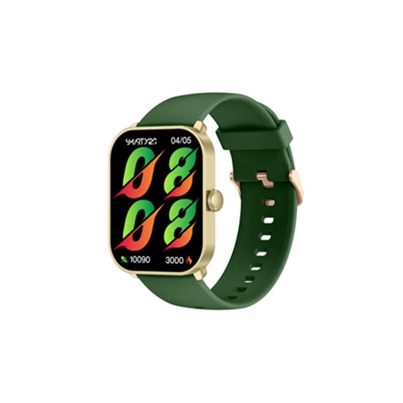 Montre connectée SMARTY 2.0 doré silicone vert
