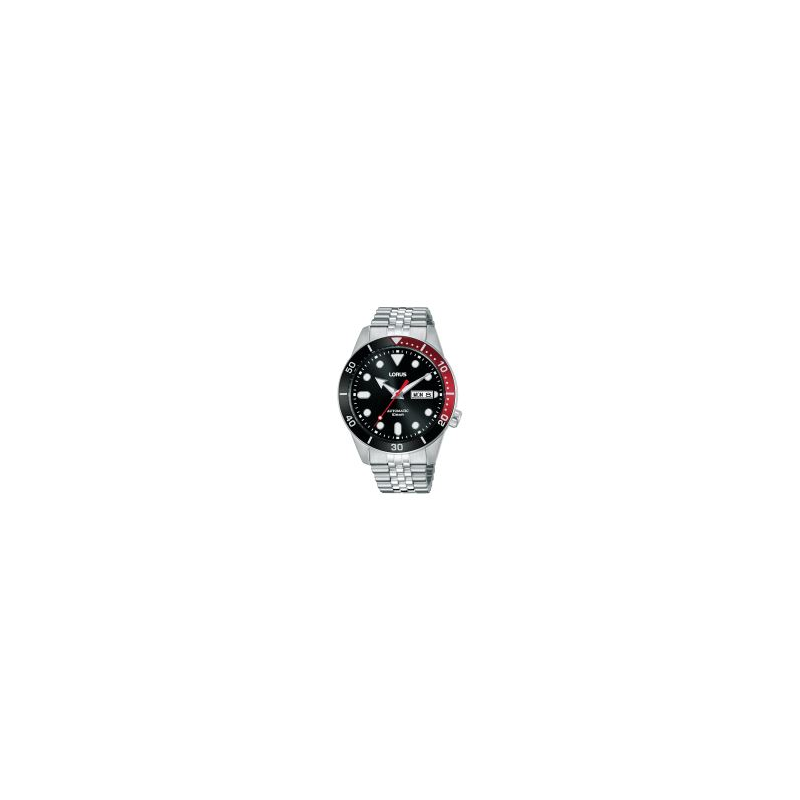 Montre homme LORUS automatique tout acier fond noir