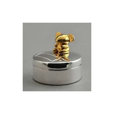 Boite à dents métal argenté souris